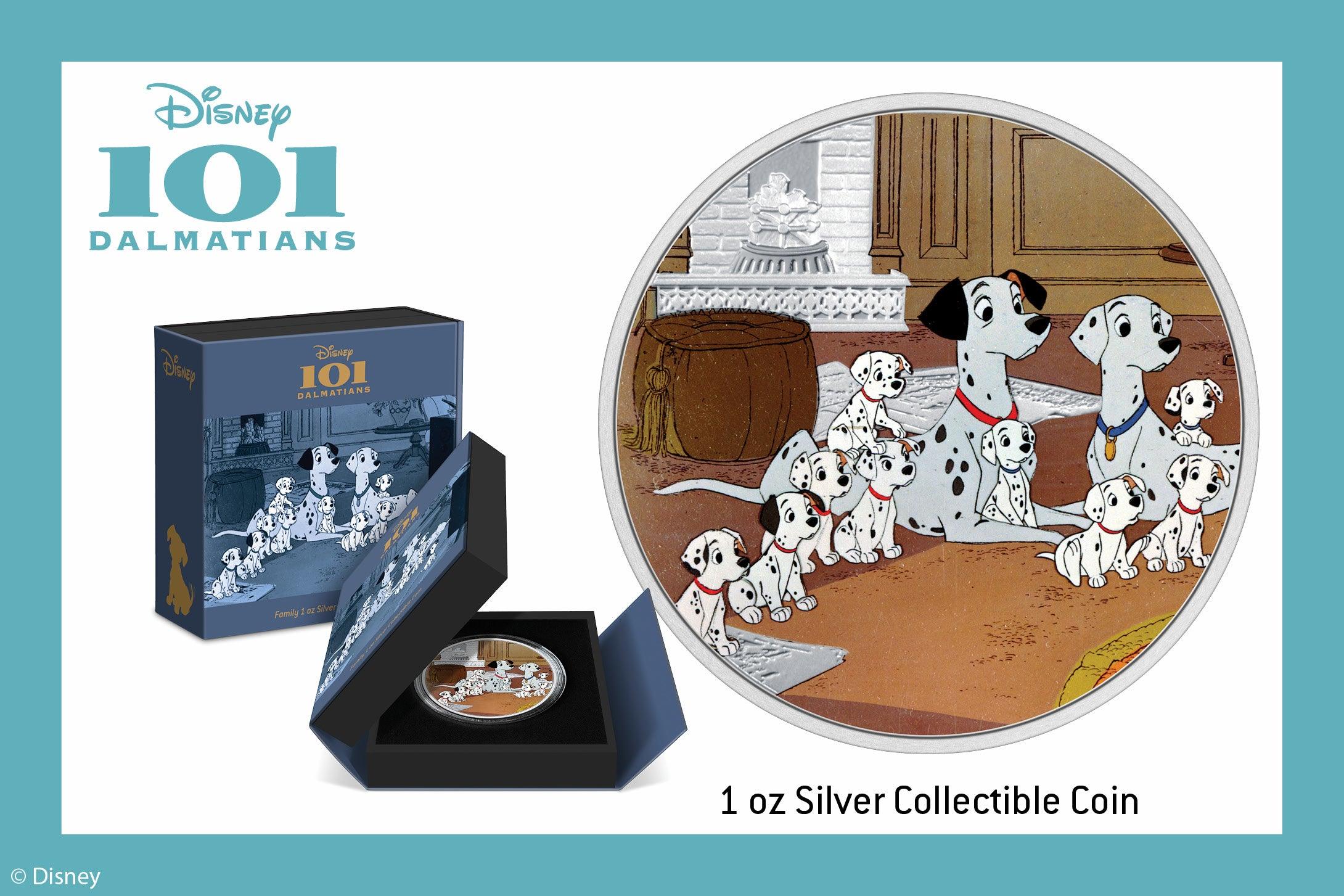 Family 1oz Silver Coin - Disney 101 Dalmatians
