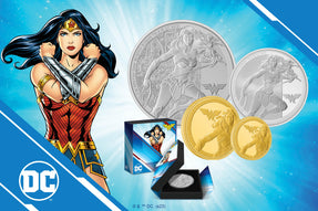 WONDER WOMAN™ fans! If you’re looking for a new way to show off your love for the iconic superheroine, we’ve got just the thing! These pure silver and gold coins are fully engraved to depict her in a powerful and dynamic pose.