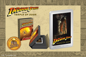 The danger and adversity only intensify in Indiana Jones and the Temple of Doom™, and we’re taking you back with this 1oz pure silver coin! Crafted into a rectangular shape, the coin displays the epic movie poster from 1984 in detailed colour.
