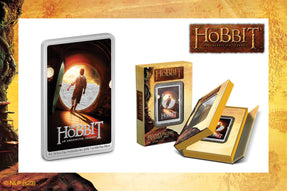 Our new series for THE HOBBIT™ begins! Starting with the first film in the trilogy, An Unexpected Journey, on a 1oz pure silver coin. This precious piece is coloured and shaped to resemble the fantasy film’s theatrical poster from 2012.