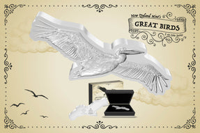 Today we explore this tribute to one of nature’s most captivating creatures – the Great White Pelican. 2oz of pure silver, every detail from the curvature of its neck to the intricate patterns of its feathers has been rendered with precision.