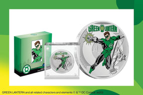 JUSTICE LEAGUE™ turns 60! Get a GREEN LANTERN™ Pure Silver Coin Memento - New Zealand Mint