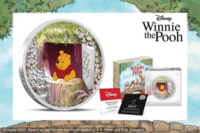 Pooh Bear Stars on First Disney Winnie the Pooh Silver Coin! - New Zealand Mint