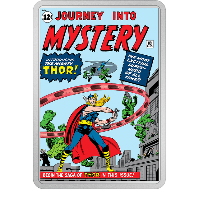 COMIX™ – Marvel Journey into Mystery #83 2oz Silver Coin flat view.