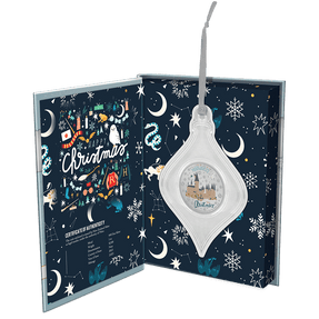 HARRY POTTER™ Season’s Greetings 2023 1oz Silver Coin Disney Season’s Greetings 2023 1oz Silver Coin with Book-style Packaging and Certificate of Authenticity. 