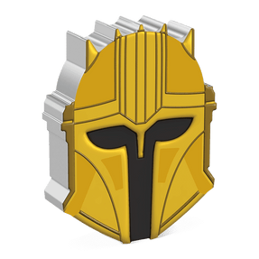 The Armorer’s captivating Mandalorian Helmet inspired a striking 1oz pure silver coin. Inspired by the helmet of The Armorer, as seen in Star Wars: The Mandalorian™. Uniquely shaped, along with engravings that capture the intricacies of her helmet. - New Zealand Mint