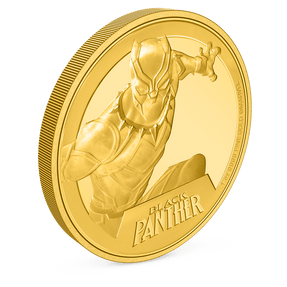 Marvel Black Panther 1oz Gold Coin with Milled Edge Finish.