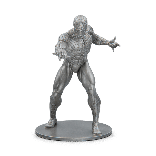 Spider-Man – 140g Silver Miniature Featuring Webcasting Pose.