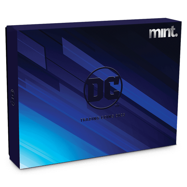 mint Trading Coins – DC Featuring Custom-Designed Outer Box With DC Imagery.
