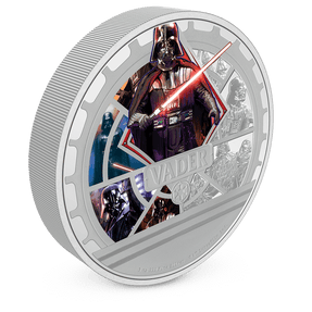 Star Wars™ Darth Vader™ 3oz Silver Coin with Milled Edge Finish.