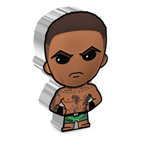 Embrace the spirit of Israel ”The Last Stylebender” Adesanya with this Chibi® Coin collectible. Chibi® Coin design features an epic, coloured rendition of Adesanya and his iconic tattoos. - New Zealand Mint