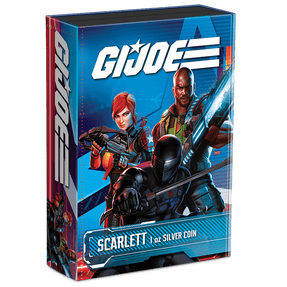G.I. Joe – Scarlett 1oz Silver Coin Featuring Custom Book-style Display Box With Brand Imagery.