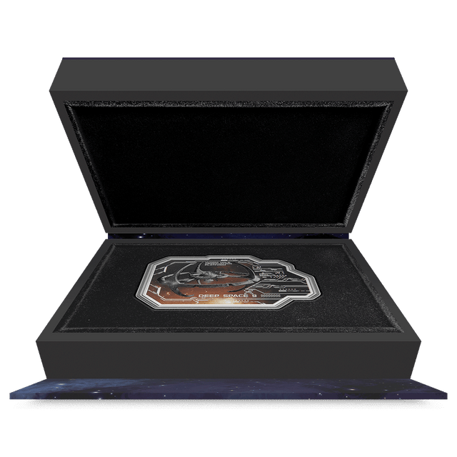 Star Trek Vehicles – Deep Space 9 1oz Silver Coin Featuring Custom-designed Book-style Packaging with Coin Insert and Certificate of Authenticity. 