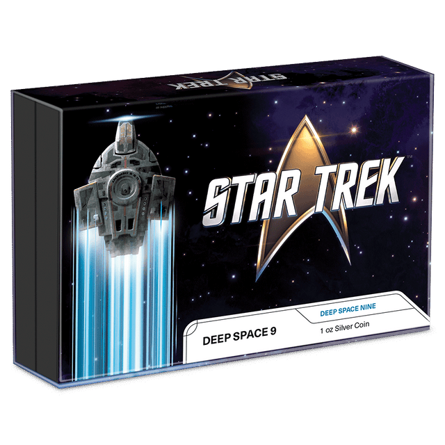Star Trek Vehicles – Deep Space 9 1oz Silver Coin Featuring Custom Book-style Outer With Brand Imagery.