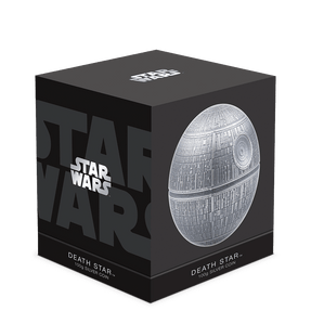 Star Wars™: Death Star™ 100g Silver Coin Custom Box Housing Featuring Death Star™ Imagery. 