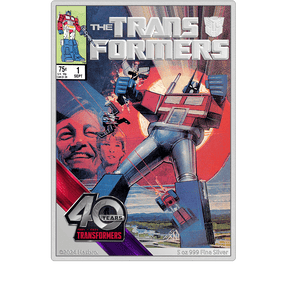 Transformers 40 Years – 5oz Silver Poster Coin.