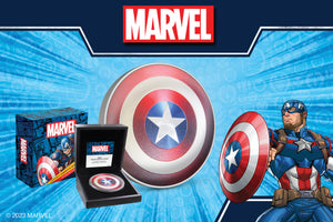 Assemble! Captain America’s Shield on 5oz Silver Coin!
