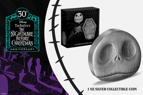 This year marks the 30th anniversary of Disney Tim Burton’s The Nightmare Before Christmas, a film that has captured the hearts of countless fans worldwide. To honour this milestone, we present this striking 1oz pure silver coin!