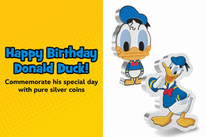 Wish Disney’s Donald Duck a Happy Birthday with Pure Silver Coins!