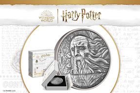 Both the 1oz and 3oz pure silver coins show a fully engraved statue of Slytherin in the Chamber. The design includes an antique finish and added relief that’s lighter at the bottom to mimic the water reflection!
