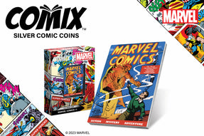 Marvel fans, if there’s any collectible you need – this is it! 1oz of pure silver, this COMIX™ Coin features Marvel Comics #1! This iconic piece displays a coloured image of the epic comic cover, with some parts left engraved and frosted.
