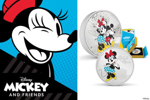 Disney’s Mickey & Minnie Pose Playfully on Silver Coins!