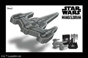 Both the 1oz and 3oz silver coins are crafted into a unique shape and fully engraved to resemble the N-1 Starfighter™ from The Mandalorian™ season 3. The detailed design includes an antique finish and relief, truly taking it to the next level.
