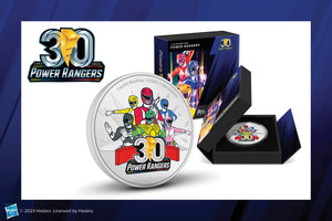 Here Come the Power Rangers on a Special 30th Anniversary Pure Silver Coin!