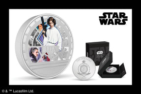 One of the most captivating features of this coin is that it is made from 3oz pure silver and 55mm in diameter! The coin’s surface features a striking design that pays homage to some of Princess Leia’s most memorable moments in the Star Wars galaxy.