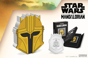 The second release for The Mandalorian™ Helmets Coin Series is ready to join your Star Wars™ display! It’s inspired by The Armorer and is crafted from 1oz pure silver. The coin is shaped and finished with a gold colour.