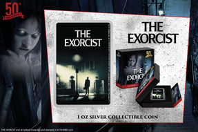 Commemorate the 50th anniversary of The Exorcist with this 1oz pure silver coin! The rectangular coin is coloured to resemble the film’s eerie theatrical poster. ‘The Exorcist’ title has been left engraved and frosted, allowing it to stand out.