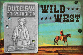 Step into the dusty trails of the Old West with the launch of our Wild West coin series. Our inaugural release features Billy the Kid on a 1oz pure silver coin. It displays the infamous outlaw in relief and captured on a wanted poster.
