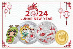 The 2024 Lunar New Year starts on 10 February, kicking off celebrations for the Year of the Dragon. Our beautiful pure silver and gold Lunar coins offer a tangible connection to the spirit of the dragon – making them an ideal gift!