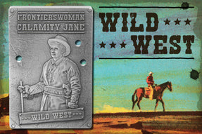 Part of our Wild West series, Calamity Jane takes centre stage in this finely crafted collectible coin. The design is a homage to her infamous wanted poster, complete with punched-out bullet holes that echo the grit of the era.