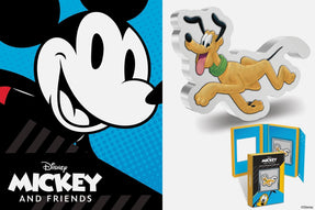 Disney’s Fantastic Fido, Pluto, on a Shaped and Coloured Coin! - New Zealand Mint