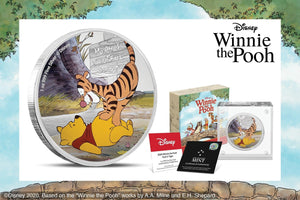 Pooh & Tigger on Next Disney Winnie the Pooh Silver Coin