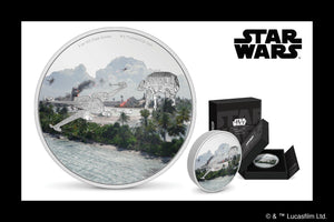 Join the Battle of Scarif™ with this Silver Star Wars™ Coin!
