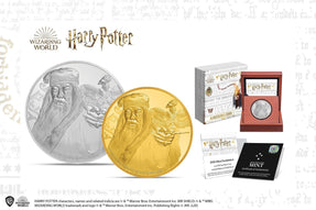 Powerful Wizard Albus Dumbledore in Gold & Silver - New Zealand Mint