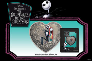 Spooky Silver Coin Celebrates Jack & Sally in Disney’s The Nightmare Before Christmas