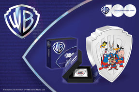 Warner Bros. 100th anniversary celebrations continue and so does our popular Looney Tunes Mashups series! This next 2oz pure silver coin shows the adorable Looney Tunes in colour dressed as SUPERMAN™ from the 1978 film.