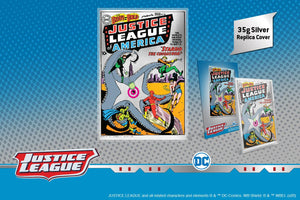 NEW PURE SILVER FOIL SHOWS THE JUSTICE LEAGUE’S FIRST APPEARANCE IN A DC COMIC!