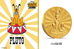 Disney Mickey Mouse’s Faithful Pet Pluto in Pure Gold! - New Zealand Mint