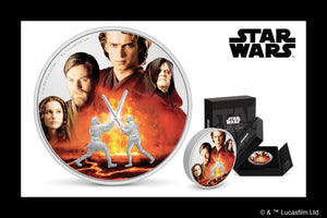 Obi-Wan and Anakin Face-Off on 3oz Silver Coin!