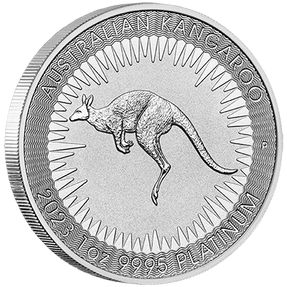 1oz Platinum Bullion Coin Kangaroo Perth Mint 2023