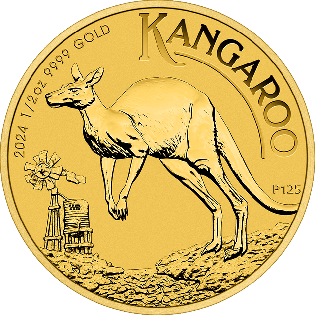 1/2oz Gold Bullion Coin Kangaroo Perth Mint