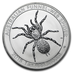 1oz Silver Perth Mint Funnel Web Spider 2015.