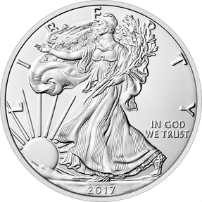 1oz Silver Bullion Coin US Eagle (Random Year) Reverse