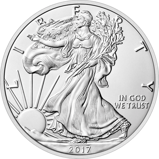 1oz Silver Bullion Coin US Eagle (Random Year) Reverse