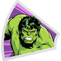 Hulk SMASH! Marvel’s uncontrollable green monster is once again powered by rage on this 1oz pure silver coin. The coloured coin shows an eye-catching image of Hulk capturing his fury. Shaped like a wedge, it creates a circular multi-coin set. - New Zealand Mint