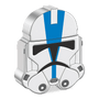 Celebrate two decades of Star Wars: Clone Wars™ with the 501st Legion Coin. This collectible shaped coin features the helmet of the 501st Legion clone troopers, led by Anakin Skywalker. Limited worldwide mintage of 668 (from 2,003 total). - New Zealand Mint